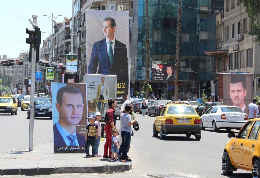 Photo d'archives d'une rue a damas, en syrie