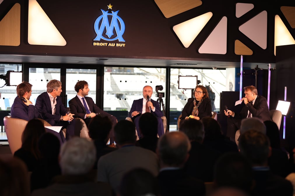 Laurent Solly (Meta), Arno Amabile (Conseil général de l'économie), Gianmarco Monselatto (Deloitte), Nozha Boujemaa (OCDE)