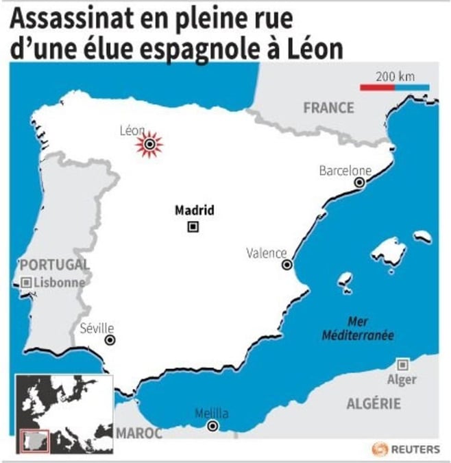Assassinat de la présidente de la province de Leon en Espagne