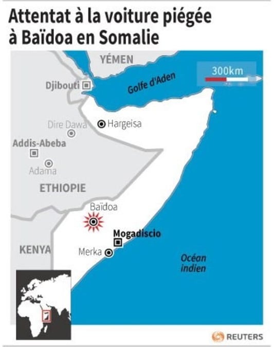 Attentat à la voiture piégée en Somalie, 12 morts