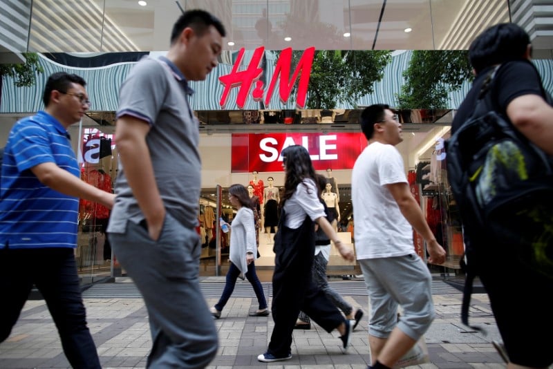 Des ventes atones en septembre dans les magasins h&m