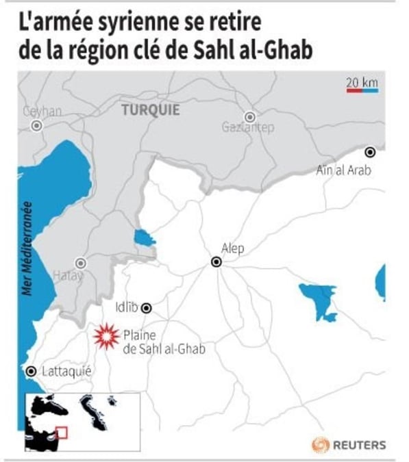 L'armee syrienne se retire de la region cle de sahl al-ghab