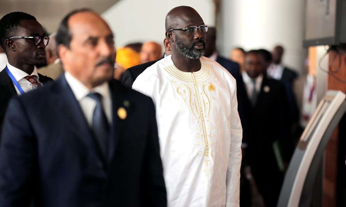 Le liberien weah a paris pour parler sport et developpement