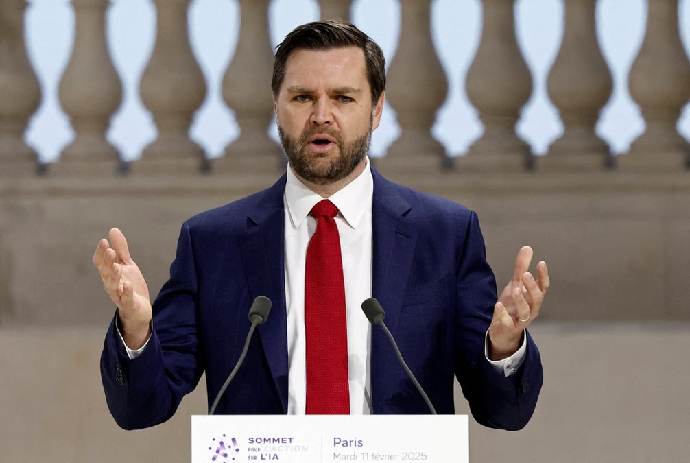 J.D Vance au sommet pour l'action sur l'IA ce mardi 11 février.