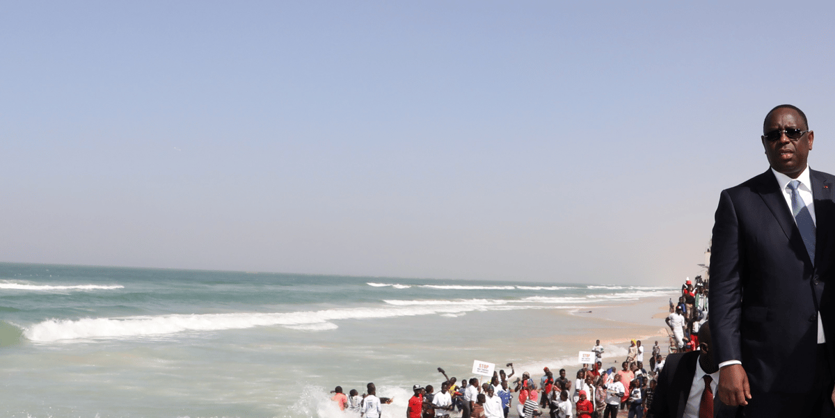 Macky Sall Macron Sénégal France eaux littoral saint louis plage banque mondiale