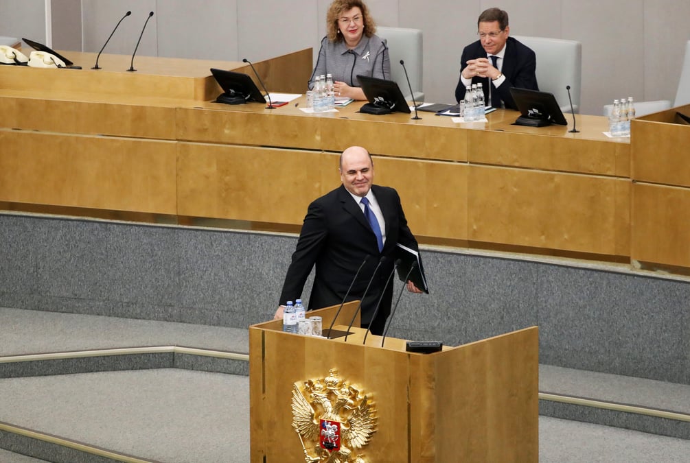 Mikhail michoustine confirme a la tete du gouvernement russe