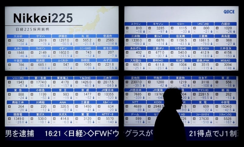 La bourse de tokyo finit en baisse
