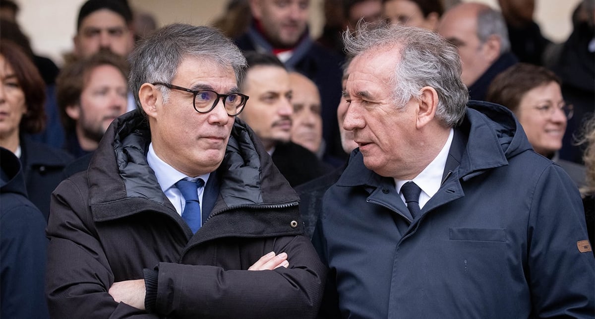 Entre François Bayrou et Olivier Faure, le contact n'a jamais été fluide. Ici, lors de la cérémonie d'hommage aux ressortissants français touchés par l'attaque terroriste du Hamas contre Israël du 7-Octobre 2023.