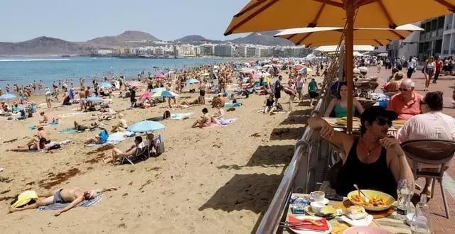 Plage de Las Palmas, sur l’île Grande Canarie.