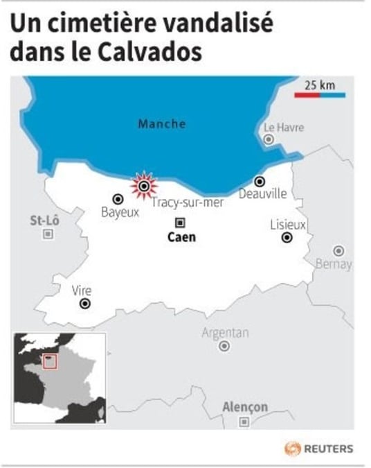 Un cimetiere vandalise dans le calvados