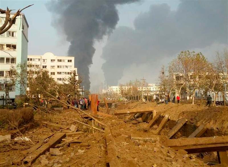 Explosion d'un oléoduc en Chine, 22 morts