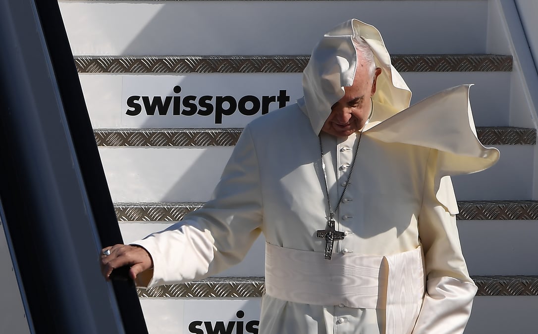 Le pape francois est arrive en irlande