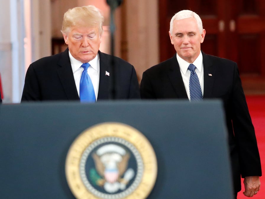 Trump annonce que mike pence sera son colistier en 2020