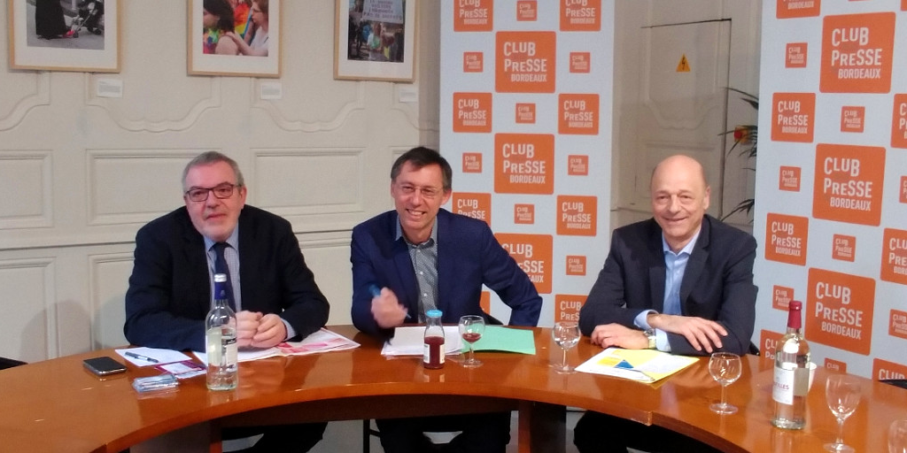 Pascal Emile, Henri Lourde Rocheblave et Philippe Claussin, le 23 janvier à Bordeaux.