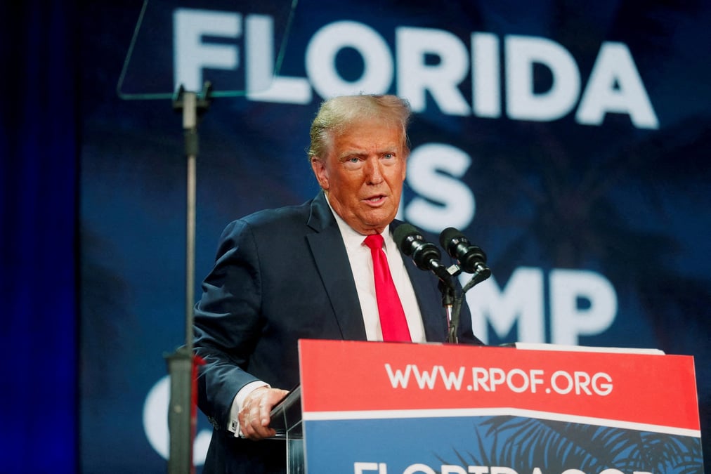 L'ancien president americain et candidat republicain a la presidentielle donald trump