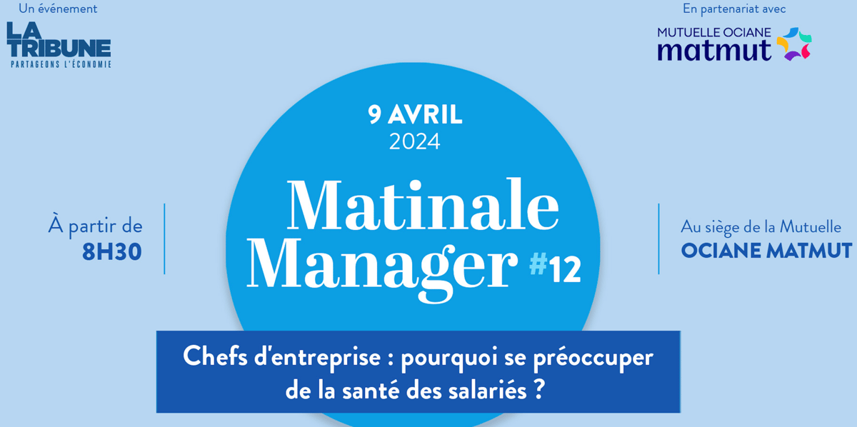 « Chefs d'entreprise : pourquoi se préoccuper de la santé des salariés ? » C'est le 9 avril 2024 à 8h30.