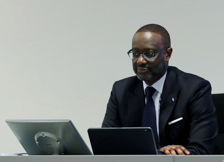 Photo d'archives de tidjane thiam, l'ancien directeur general du credit suisse
