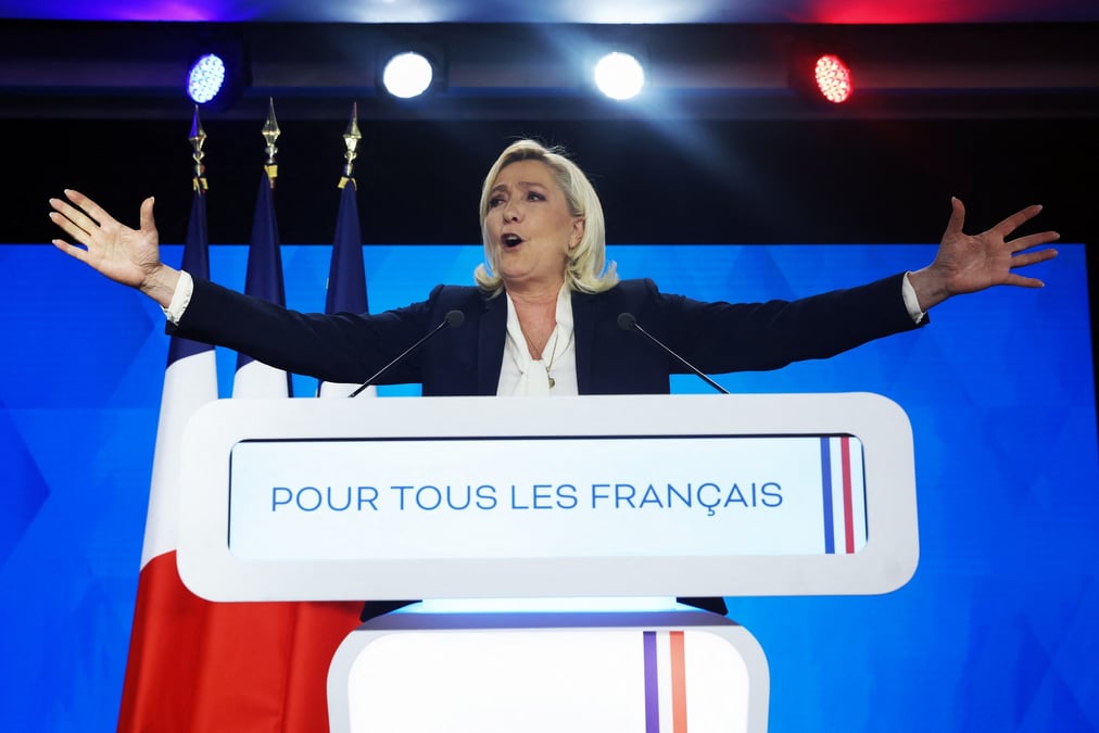 France 2022: battue, le pen revendique la "victoire" des idees et se tourne vers les legislatives