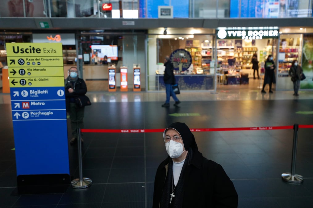 Coronavirus: 14.842 nouveaux cas, 634 deces en italie