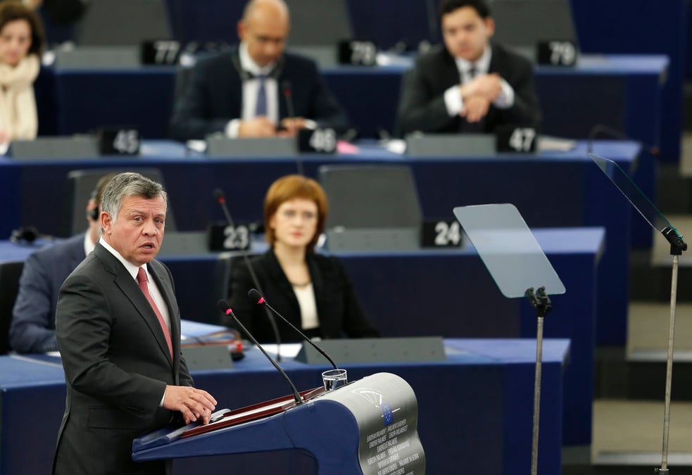 Le roi abdallah de jordanie a strasbourg
