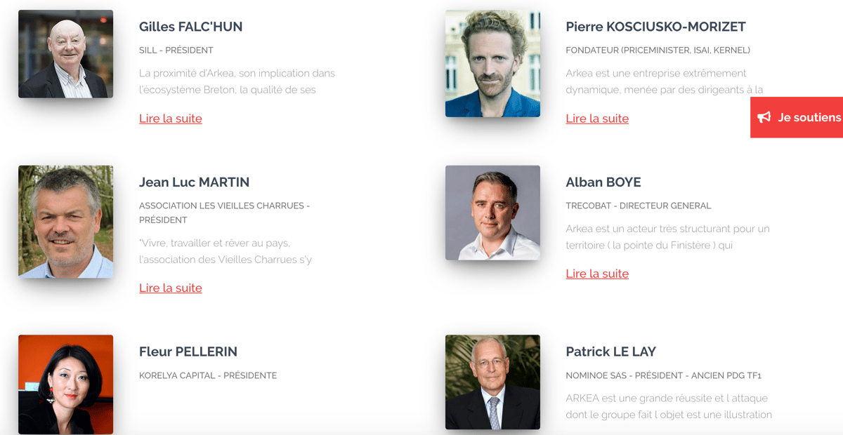 Arkéa pétition soutien