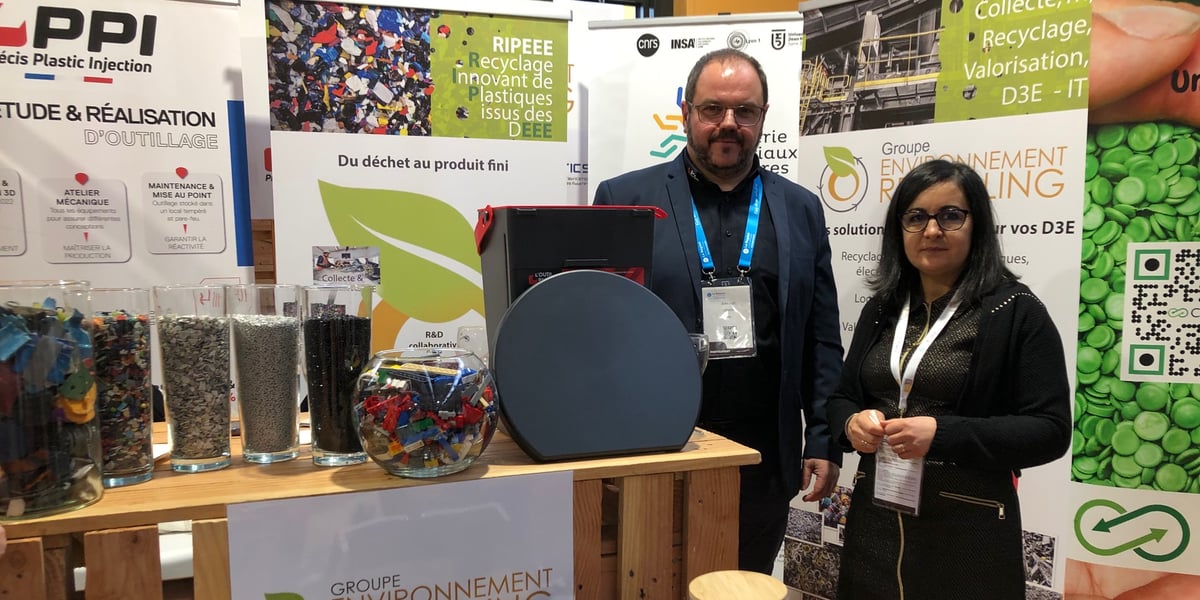 Jean-Luc Lentin, directeur de Précis Plastic Injection, et Farida Tomasella, directrice R&D du groupe Environnement Recycling, veulent créer une filière locale autour du recyclage des plastiques issus des déchets d’équipements électriques et électroniques.