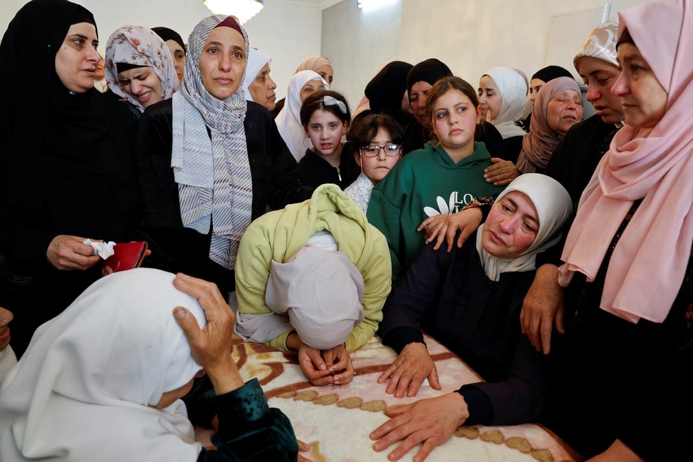 Les funerailles du palestinien yazan ishtayeh, tue lors d'un raid israelien, a salim, cisjordanie