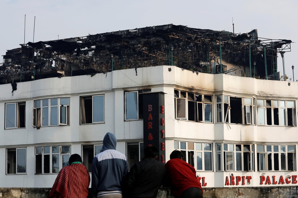 Inde: incendie dans un hotel de new delhi, neuf morts