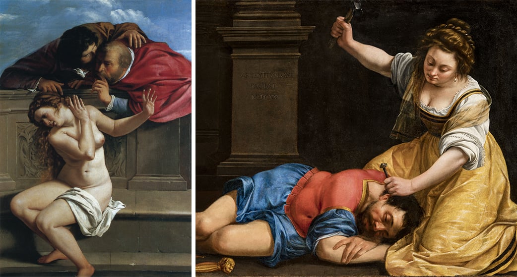 « Suzanne et le vieillards » et « Yaël et Siséra », d'Artemisia Gentileschi.