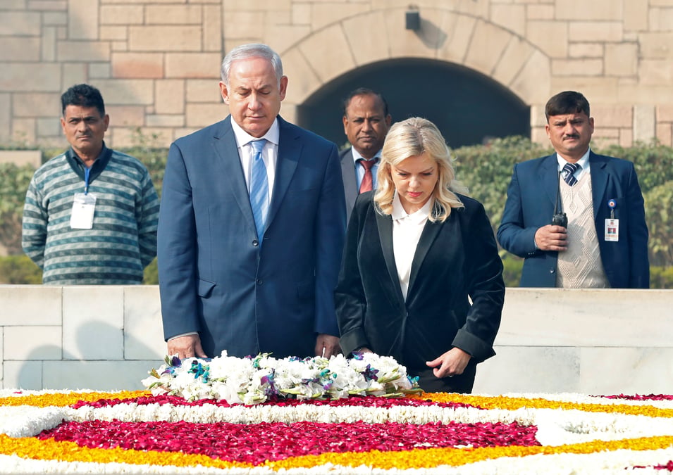 Gandhi est une "source d'inspiration", dit netanyahu en inde