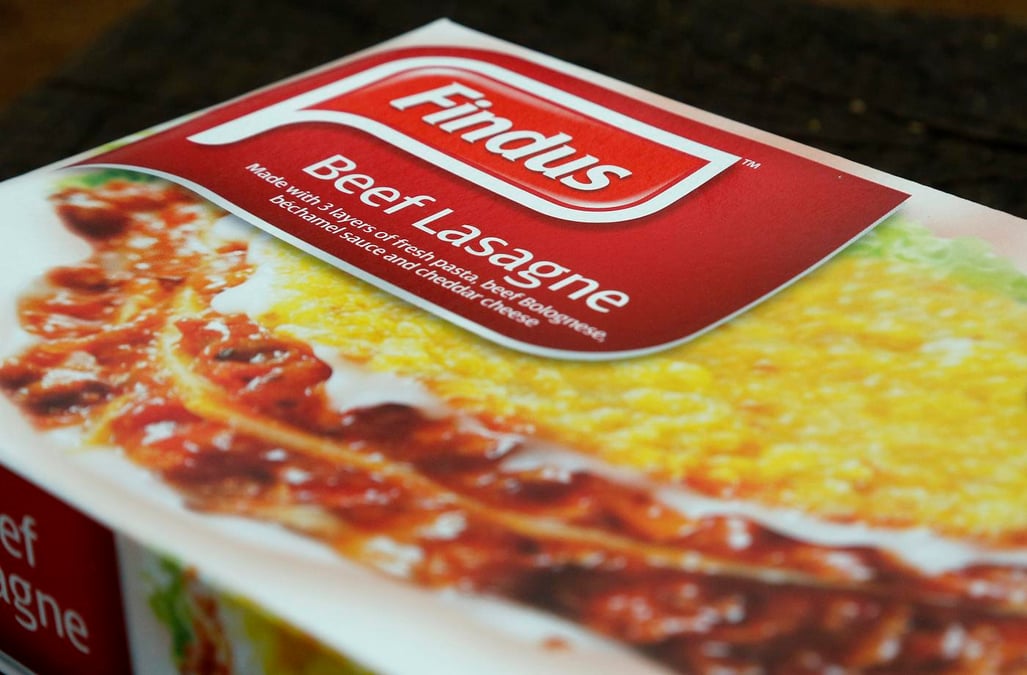 Les lasagne Findus au boeuf contenant du cheval