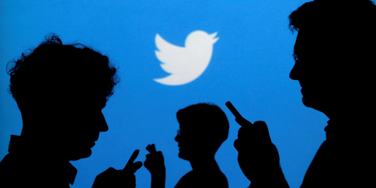 Twitter, logo, silhouettes, internautes, usagers, réseau sociaux,