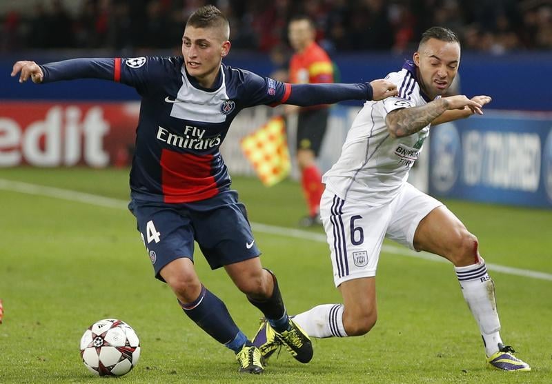 Football: le PSG privé de Marco Verratti contre Nice