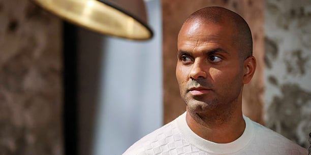 Tony Parker, sur le plateau de « Qui veut être mon associé ? », l’émission de M6.