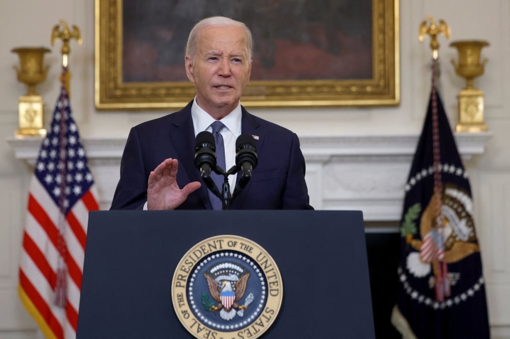 Le president americain joe biden a la maison blanche a washington