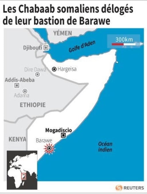 Les Chabaab délogés de leur fief de Barawe, dans le Sud somalien