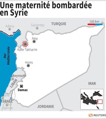Une maternite bombardee en syrie