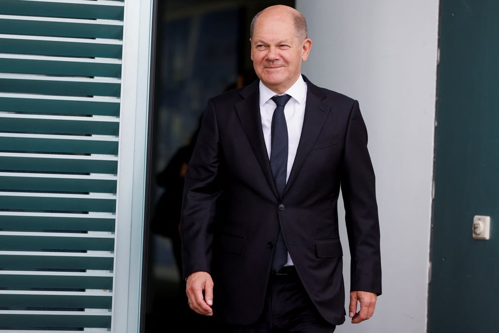 Le chancelier allemand olaf scholz participe au conseil des ministres a berlin