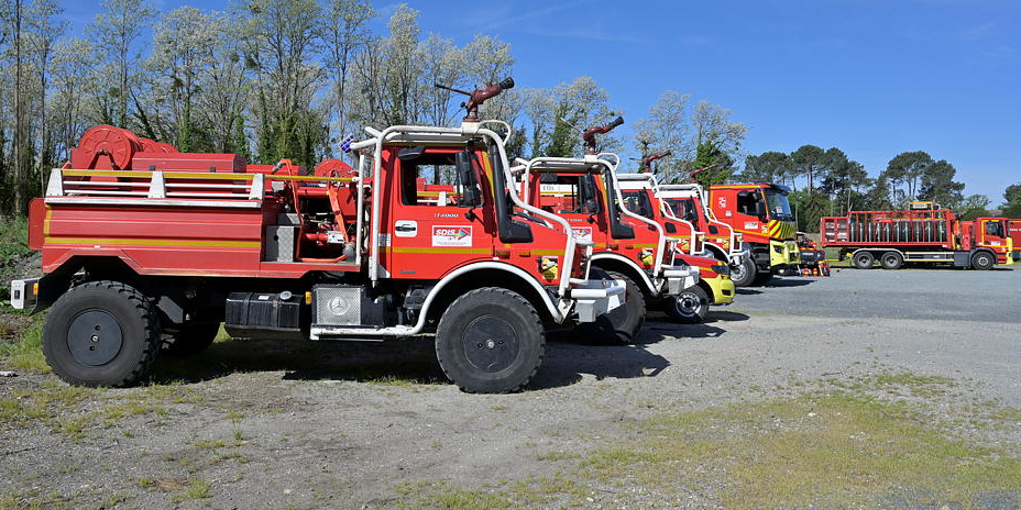 Les matériels des pompiers girondins présentés l'an dernier, au début de l'été 2023.