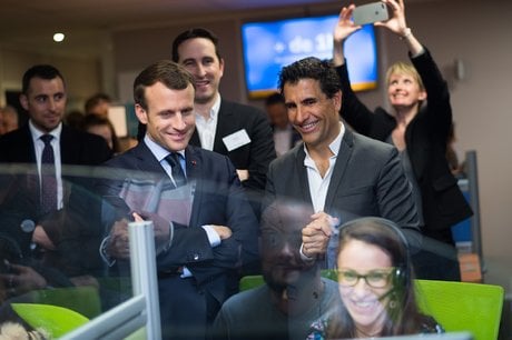 Emmanuel Macron chez JeChange à Agen