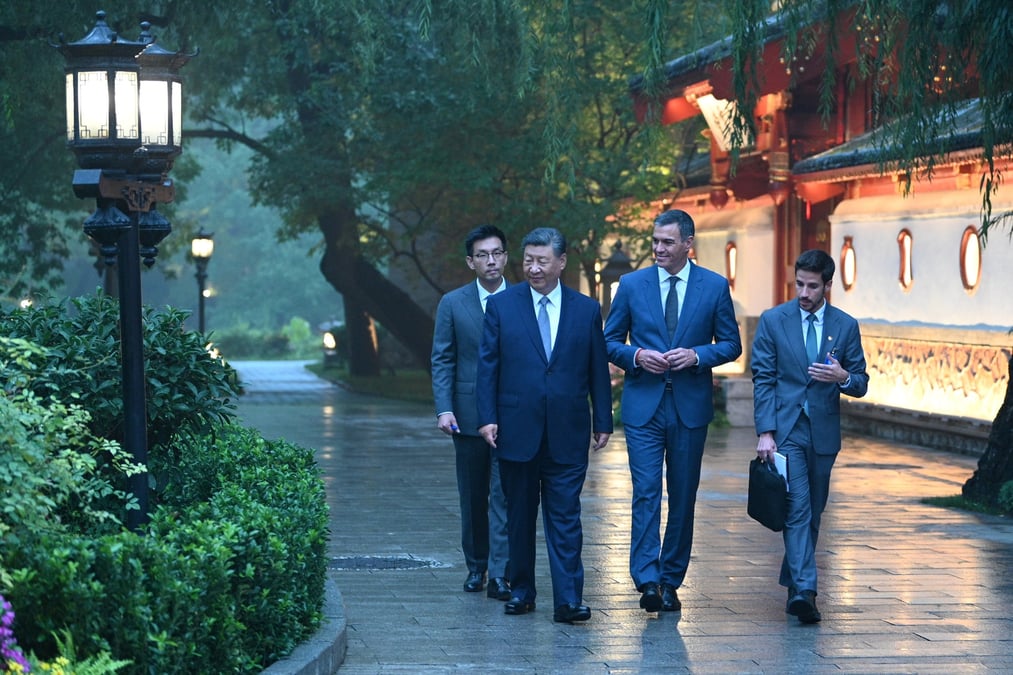 Visite du premier ministre espagnol pedro sanchez en chine