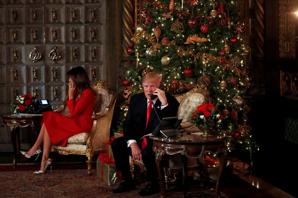 Pour noel, trump fait un voeu de paix