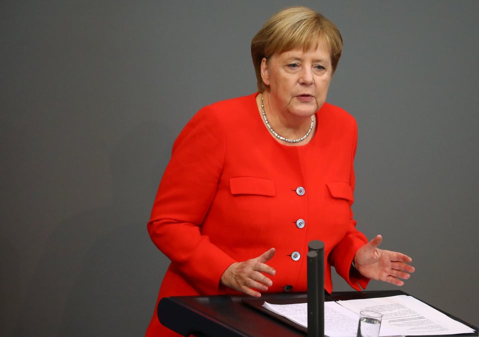 Syrie: merkel pour une reaction allemande en cas d'attaques chimiques