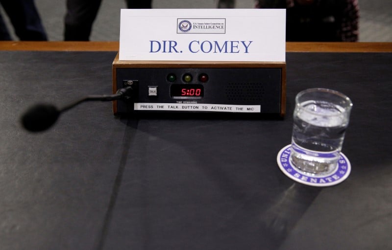 Audition de l'ex-chef du fbi potentiellement genante pour trump