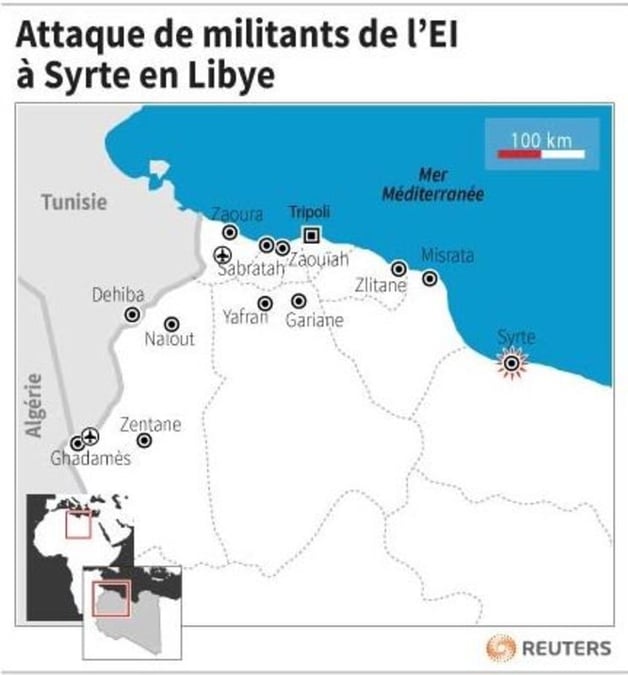 Attaque de militants de l’ei a syrte en libye