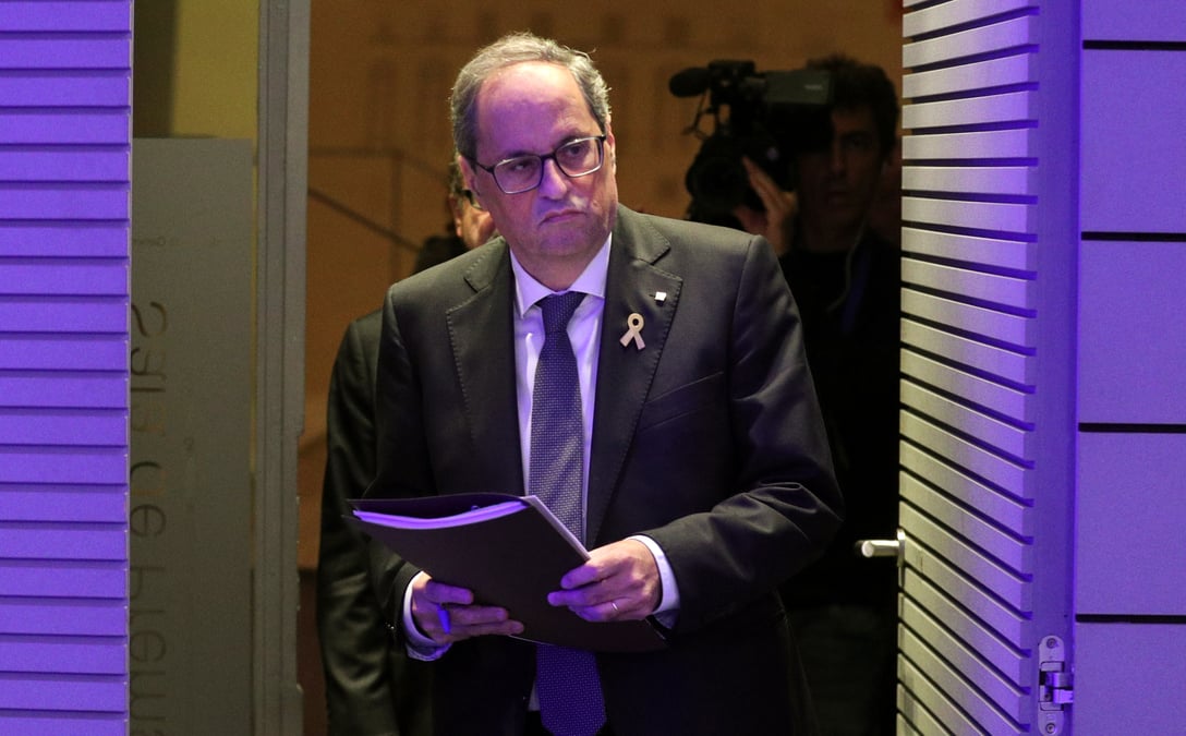 Le president du gouvernement catalan condamne les violences a barcelone