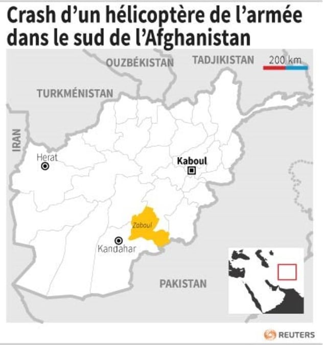 Crash d’un helicoptere de l’armee dans le sud de l’afghanistan