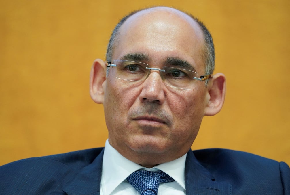 Le gouverneur de la banque d'israel, amir yaron, lors de la conference de recherche annuelle du fonds monetaire international a washington