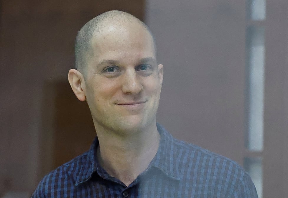 Photo d'archives: le journaliste americain evan gershkovich avant une audience au tribunal d'ekaterinbourg