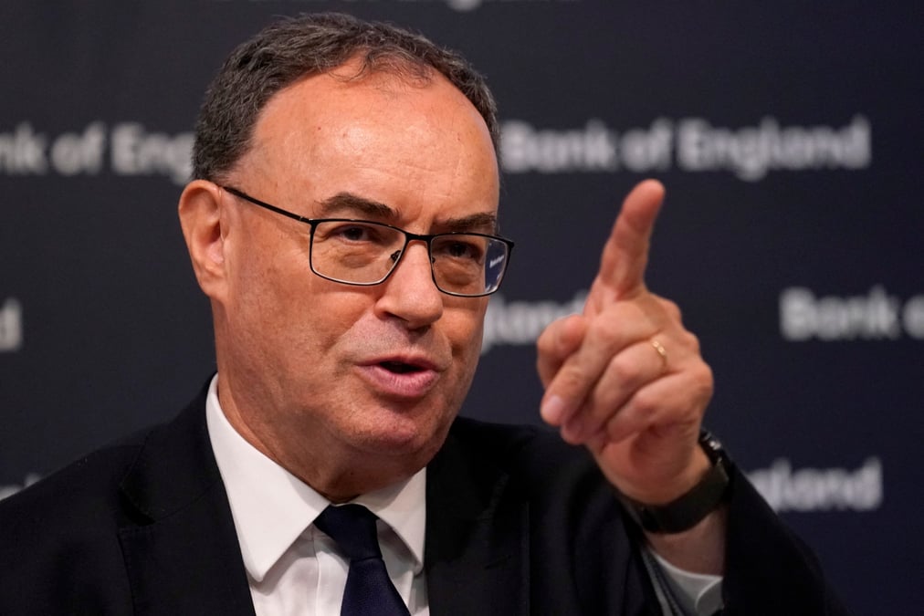Andrew bailey, gouverneur de la banque d'angleterre, lors d'une conference de presse a londres